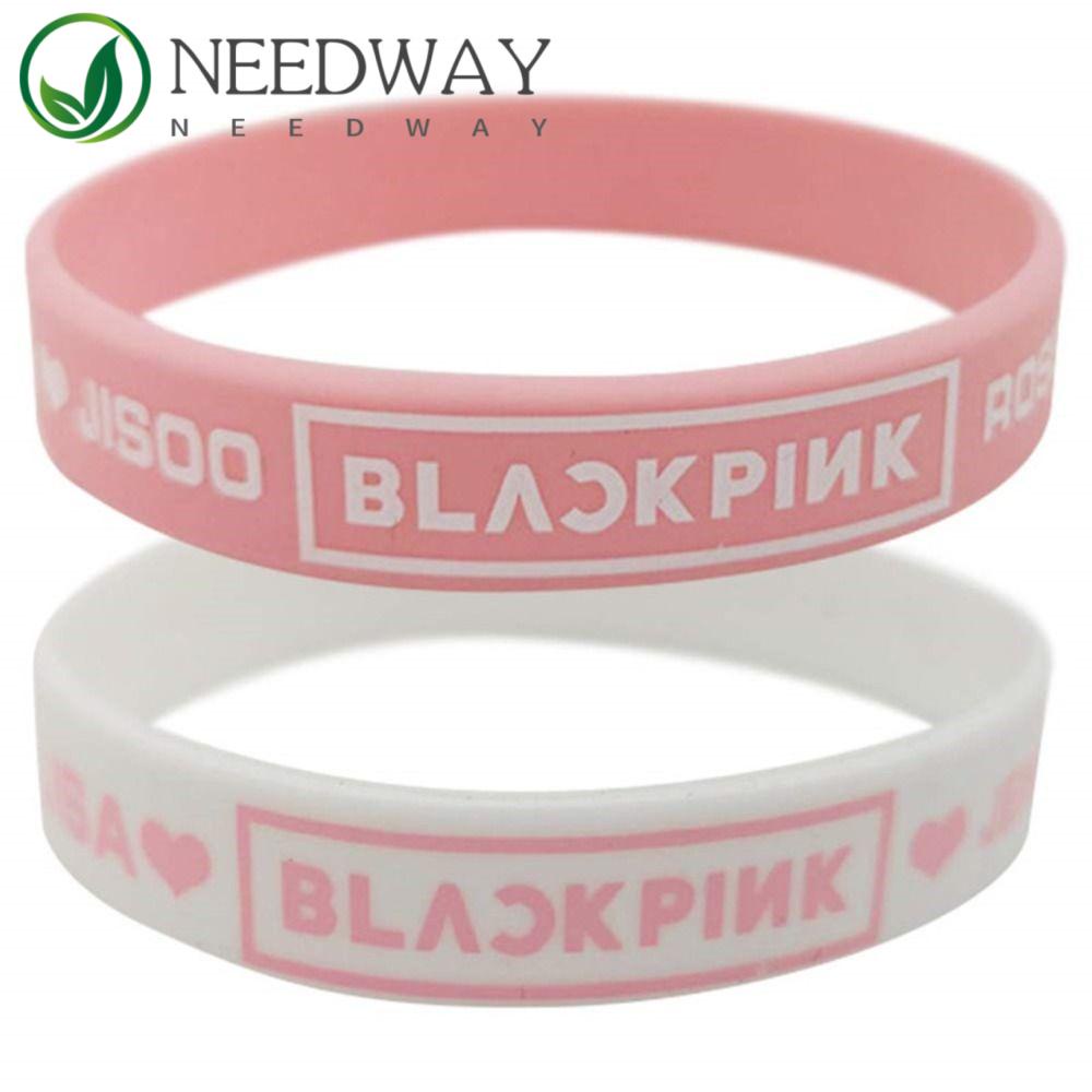 Needway  Blackpink Gelang Tangan Trendi Fashion Fan Support Aksesoris Perhiasan Tangan Cincin Terukir Kpop Bintang Gelang Blackpink