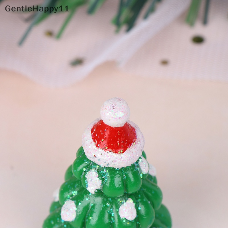 Gentlehappy Christmas Snowman Santa Claus Pohon Hadiah Patung Peri Taman Miniatur Kerajinan id