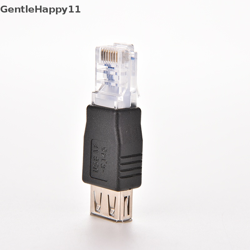 Gentlehappy RJ45 Male to USB AF A Female Adapter Socket LAN Jaringan Ethernet Router Plug id