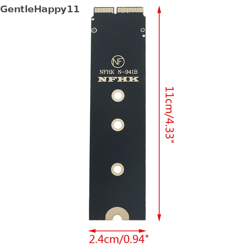 Gentlehappy NVMe PCIe M.2 NGFF SSD converter adapter card Untuk 20132014 2015 macbook air pro id