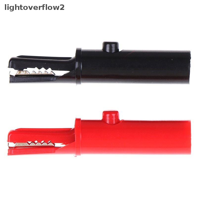 [lightoverflow2] 2pcs push button type Klip Buaya Pelindung Penuh Untuk multimeter Profesional [ID]