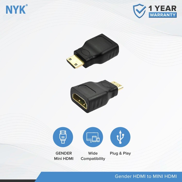 Converter Mini HDMI Male to HDMI Female