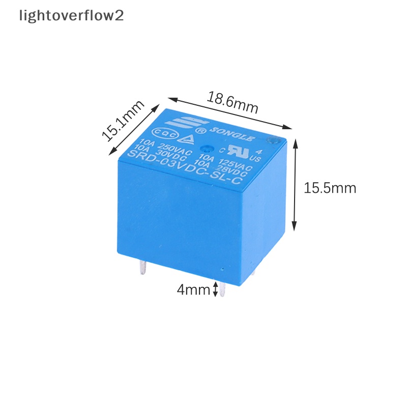 [lightoverflow2] 1pc Relay SRD-5 VDC-SL-C 4pin 5pin 0.3V/0.5V/0.6V/0.9V/12V/24V/48V [ID]