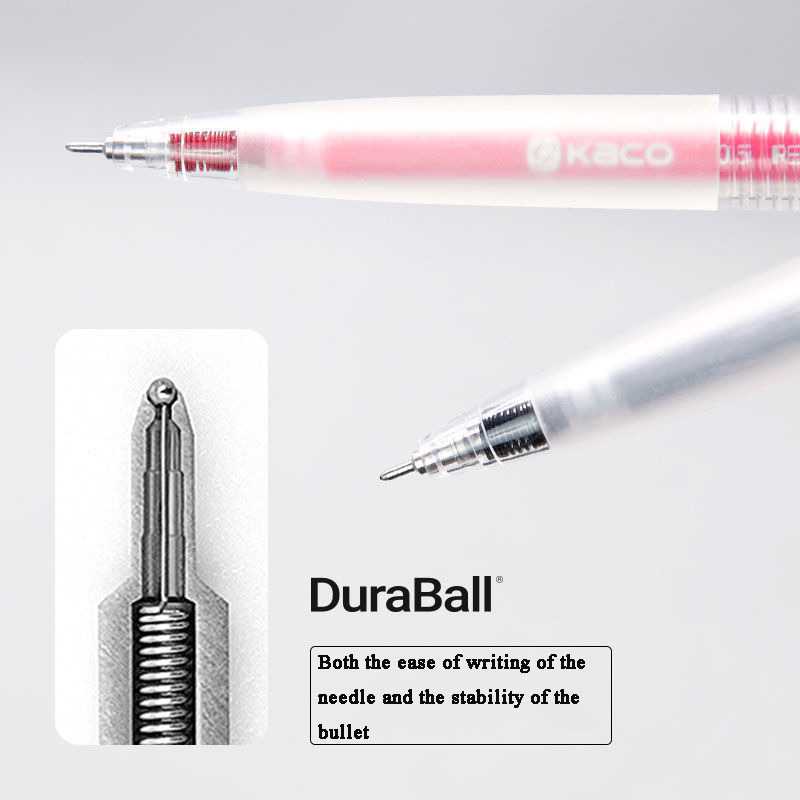 

Kaco Refill Pulpen Gel 0.5mm DuraBall Tinta Hitam 5PCS for KACO K7 - K1629 -firda265