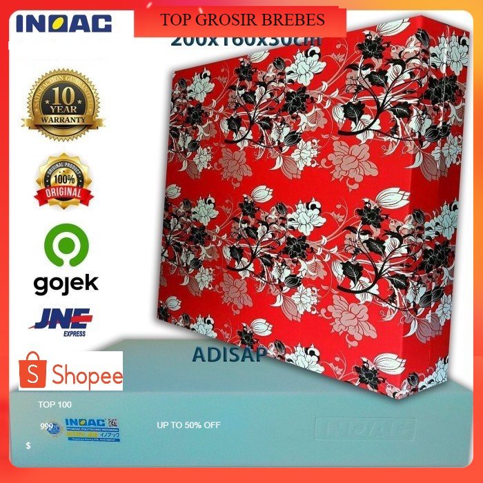 READY INOAC
 INOAC Kasur busa inoac 200x160x30 cm original produk D16
 TOP GROSIR BREBES
