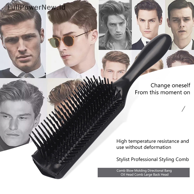 Power Removable Detangling Hair Brush Alat Pijat Kulit Kepala Rambut Lurus Curly Hair Comb ID