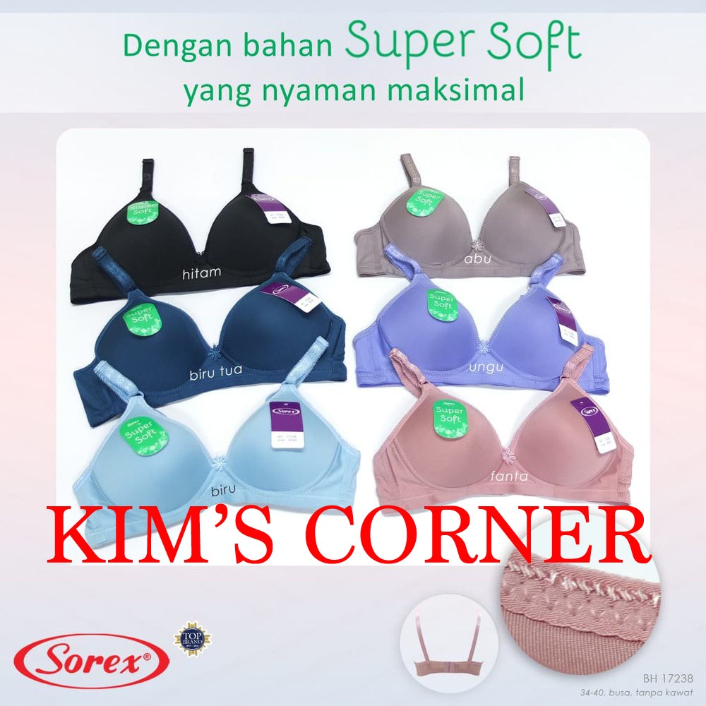 Bra Sorex 17238 Sorex Bra tanpa Kawat Bra Busa Sorex Bra Super Soft Cup Kecil Original Sorex Bra 172