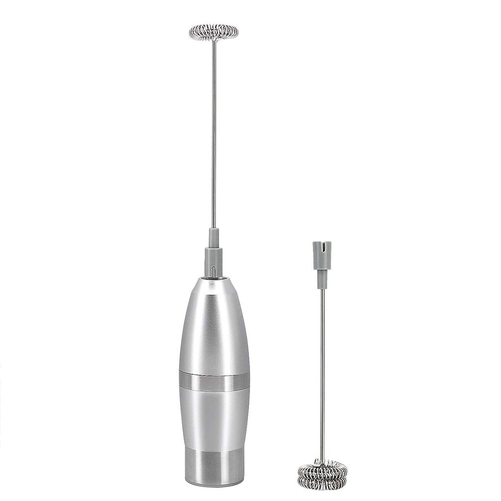 Milk Frother Electric Hand Held Pengocok Telur Stainless Portable Dapur Kopi