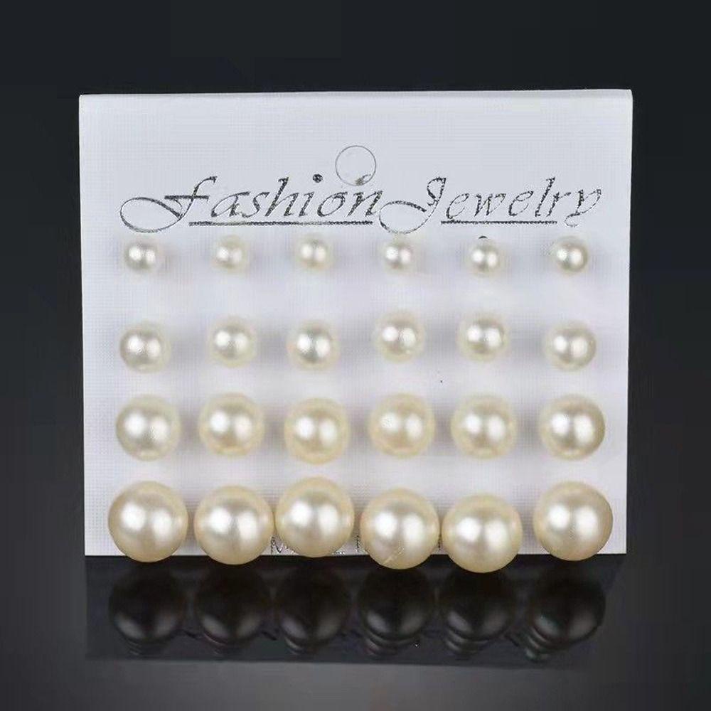Mxbeauty Anting Mutiara Imitasi Indah Vintage Trendi Perhiasan Fashion Niche Desain Hadiah Gadis Logam Anting Gaya Korea