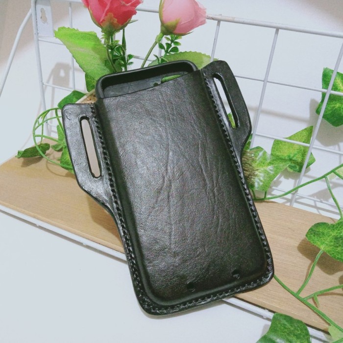 LEATHER CASE 1 SLOT SARUNG HP KULIT IKAT PINGGANG ORIGINAL