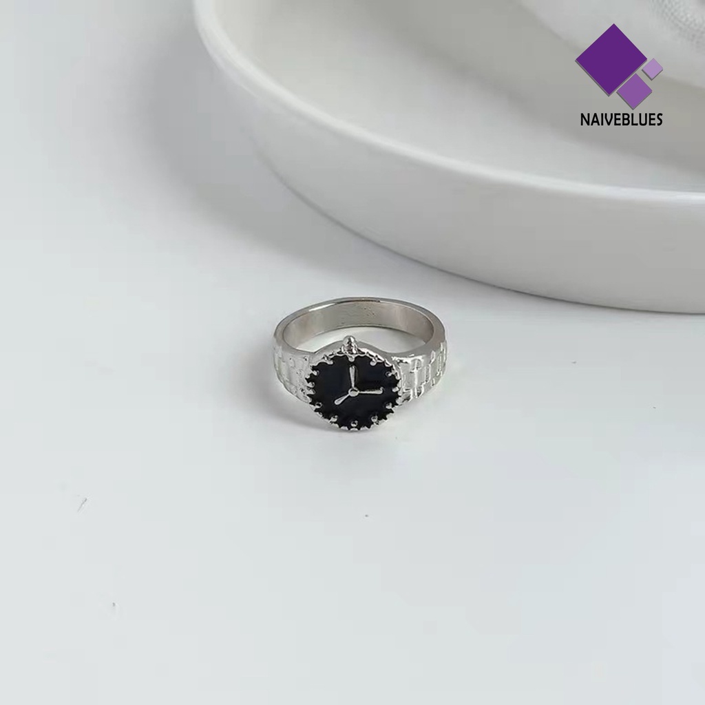 &lt; Naiveblues &gt; Jam Tangan Cincin Jari Bentuk Ins Style Jewelry Bright Luster Chic Ring Party