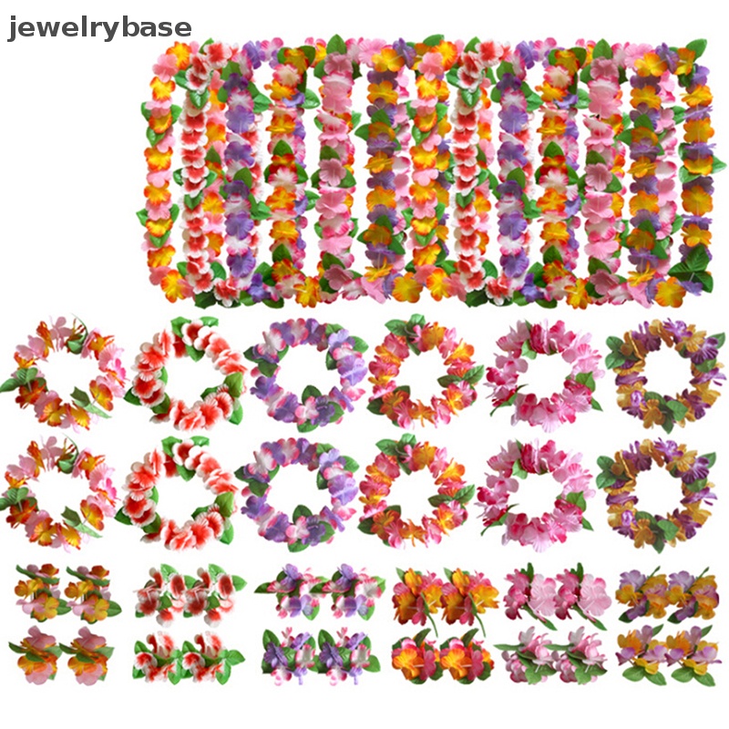 [jewelrybase] 4 Pcs/set Hawaii Bunga leis Garland Kalung DIY Dekorasi Gaun Mewah Pesta Butik