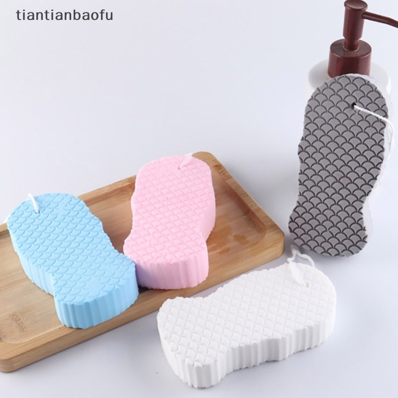 [tiantianbaofu] Spons Lembut Body Scrubber Mandi Exfoliag Scrub Sponge Shower Brush Cleaner Butik