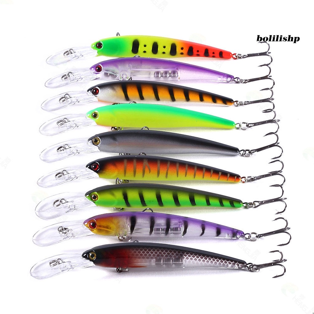 Bo-12.5cm/11g Umpan Umpan 3D Simulasi Fisheye Treble Hook Simulasi Menggoda Angling Tenggelam Lambat Ikan Kecil Lure Memancing Luar Ruangan