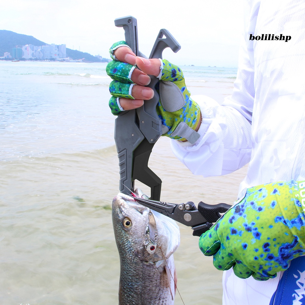 Bo-fish Gripper Dengan Lanyard Pegangan Ergonomis Tahan Air Serat Kaca Tang Mulut Keeper Alat Pancing Bibir Ikan Grabber Grip Alat Menjaga Pemegang Perlengkapan Memancing