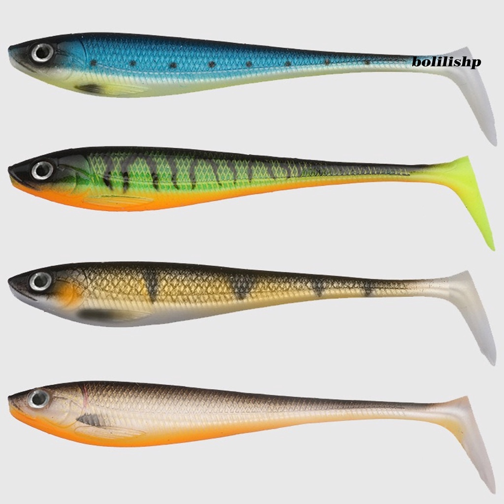 Bo-5pc 9cm Umpan Umpan 3D Fisheye Simulasi Desain Realistis Menggoda Angling Umpan Jalan Plastik T-tail Soft Lure Outdoor Fishing