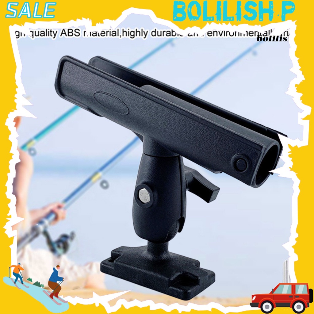 Bo-fishing Rod Holder Rotatable Wear Resistant High-strength Universal Fit Instalasi Mudah Putar Pancing Holder Tiang Berdiri Dengan Sekrup Perlengkapan Pancing