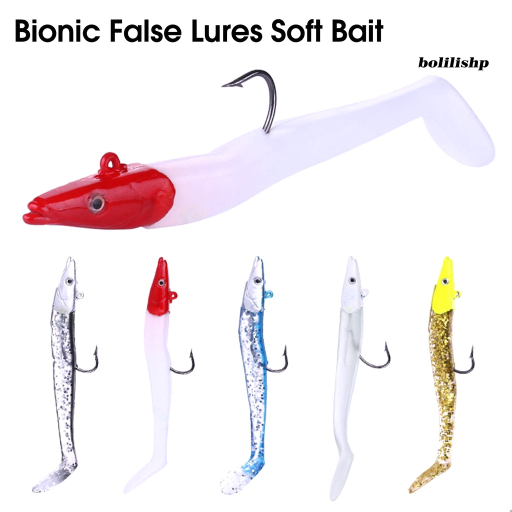 Bo-11cm/19g Umpan Lembut Simulasi Jig Kepala T Ekor Tajam Kait Tunggal Mencegah Lolos Universal Buatan Umpan Luar Memancing Memikat Perlengkapan Memancing