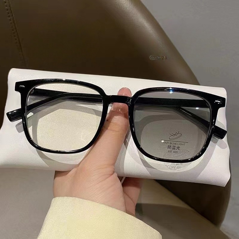 Kacamata Gradasi Mata Anti Radiasi Photochromic Wanita Pria Anti Blue Light Myopia UV400 Rabun Dekat Unisex Komputer Rabun Dekat