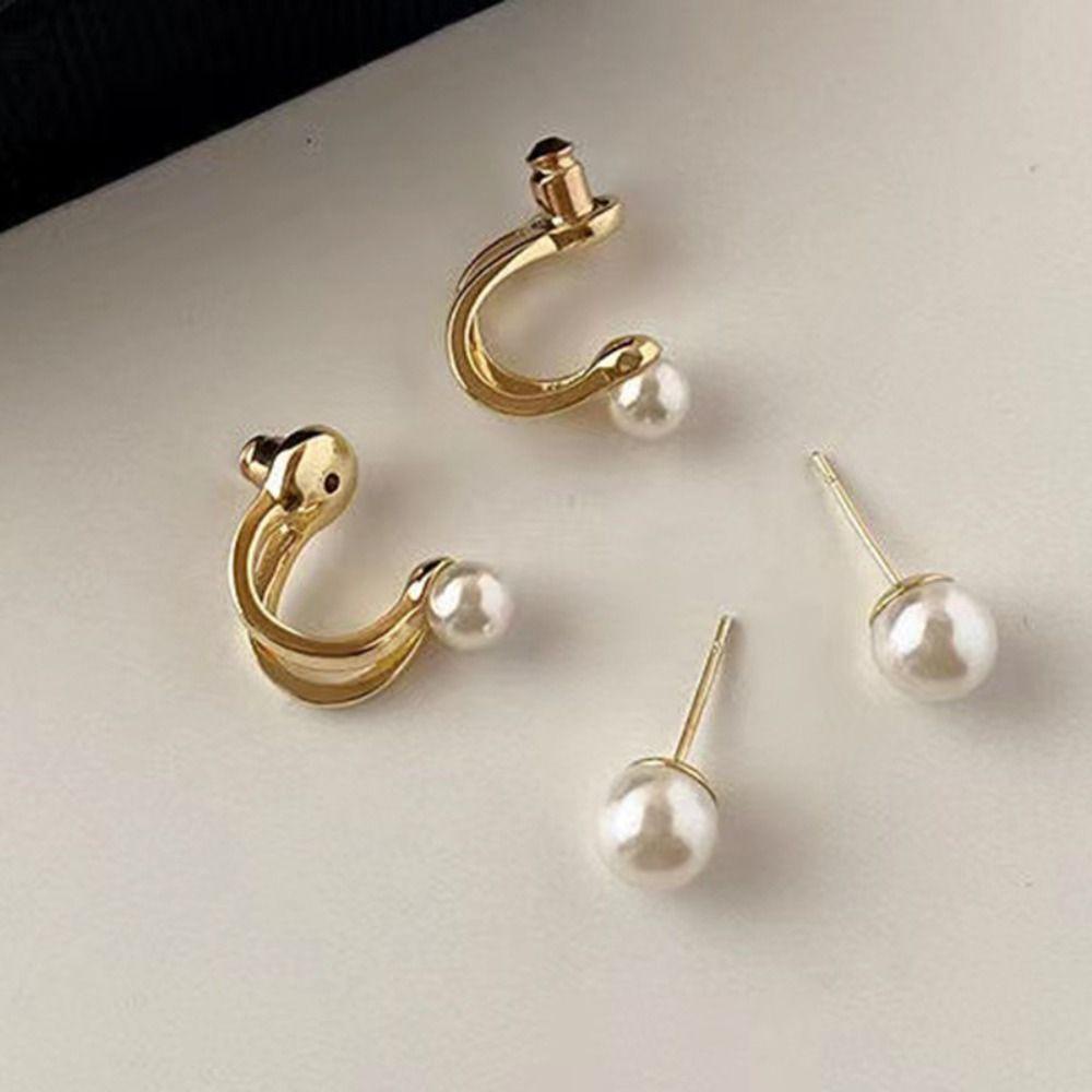 Lily Pearl Earrings Aksesoris Fashion Trendy Untuk Wanita Perempuan Perhiasan Elegan