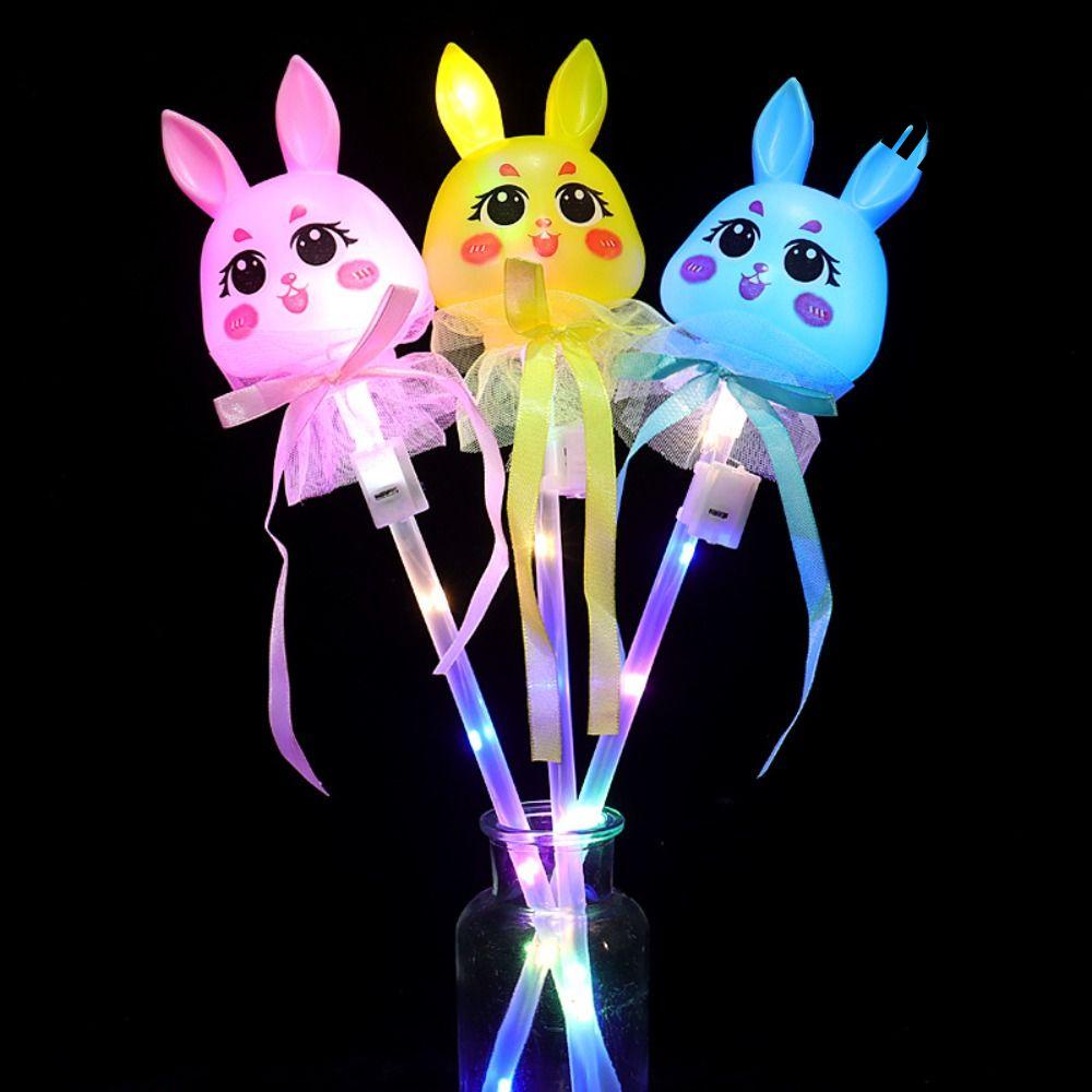 [Elegan] Luminous Lantern Mainan Alat Peraga Acara Masa Kecil Klasik Hiburan Hadiah Dekorasi Rumah Alat Hiburan Lentera Portabel Warna-Warni Flash Mainan Luminous Rabbit Lantern