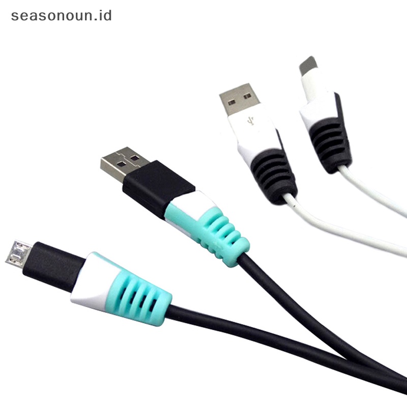 Seasonoun 4Pcs Pelindung Penutup Penghemat Untuk Telepon usb charger Kabel cord wire.