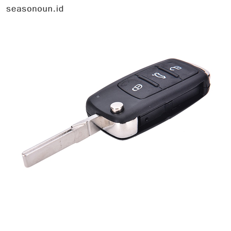 Seasonoun Cocok Untuk VW Polo GOLF MK6 Touareg 3tombol Remote Key FOB case Tanpa Pisau Potong.