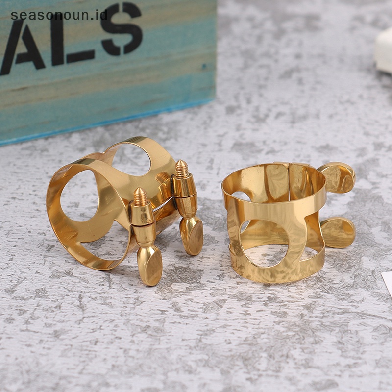 Seasonoun Sax Saxophone Mouthpiece Ligature Clip Climp Topi Pengikat Tahan Lama Untuk Alto/Sub Alto/Treble Sax Saxophone Mouthpiece Clamp Clip.