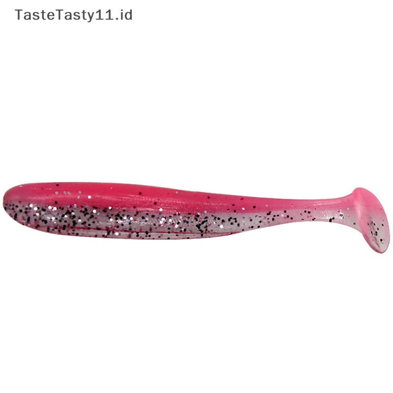 Tastetasty T Tail Worm Soft Lures Easy Shiner Umpan Lembut Buatan Bau Ditambahkan Untuk Bass Mancing Wobblers.