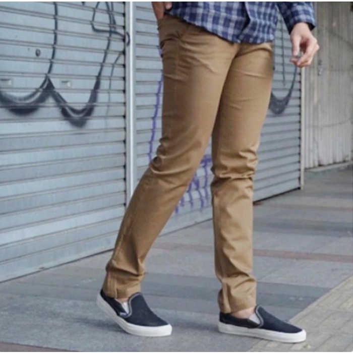 Celana Panjang Pria Chino Slimfit Strech Premium Kerjaseharian Casual