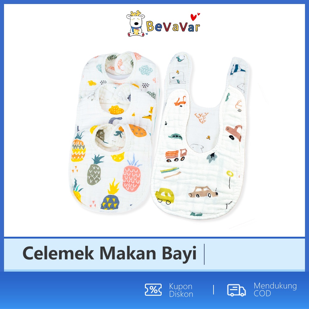 BEVAVAR Celemek Makan Bayi Baru Lahir Slabber Slaber Bayi Anti Air Lembut