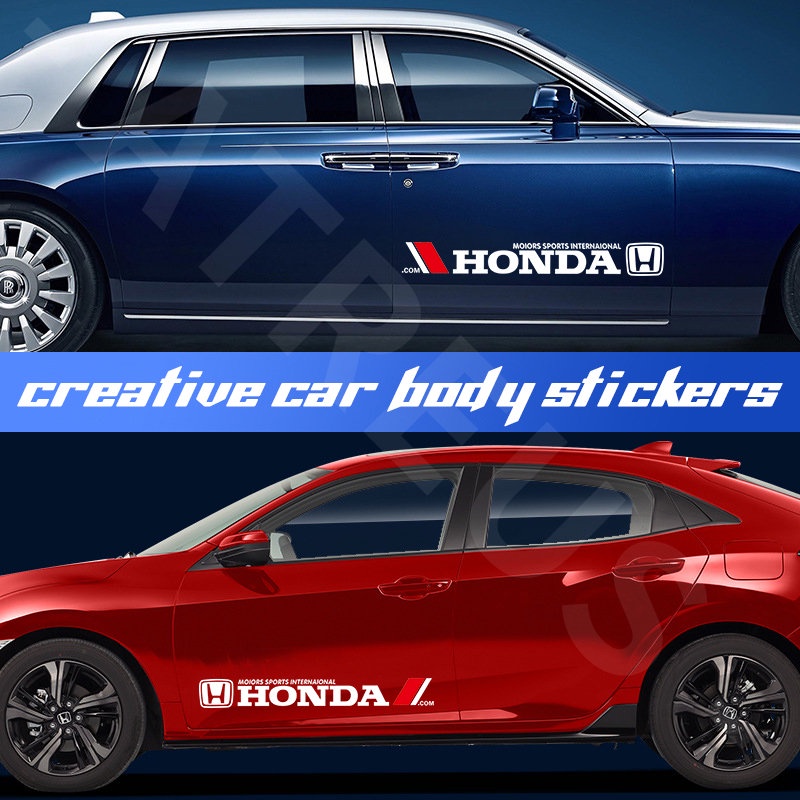 Stiker Mobil Honda Auto Door Side Body Decor Decals Anti Gores Cover Lecet Untuk Honda Brio City Civic CRV HRV BRV Accord Mobilio WRV Odyssey Freed Jazz Dekorasi Mobil