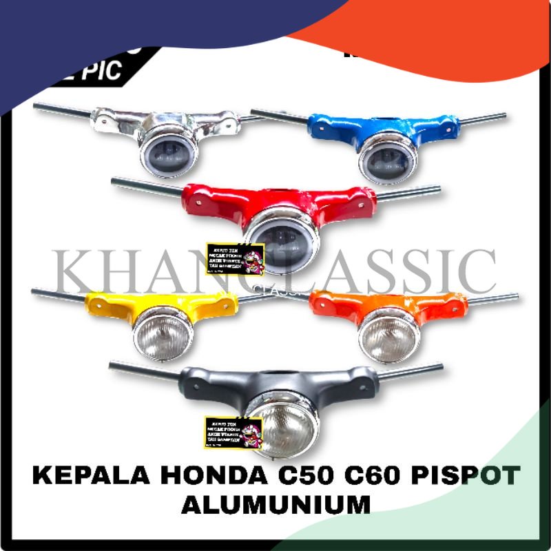 KEPALA HONDA C50 C60 BATOK HONDA C50 C60 PISPOT SET BATOK ATAS BAWAH DAN LAMPU BOHLAM LAMPU DAYMEKER