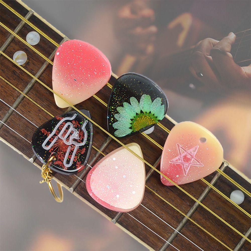 TOP Cetakan Pick Gitar Flexible DIY Silicone Plectrum Mold