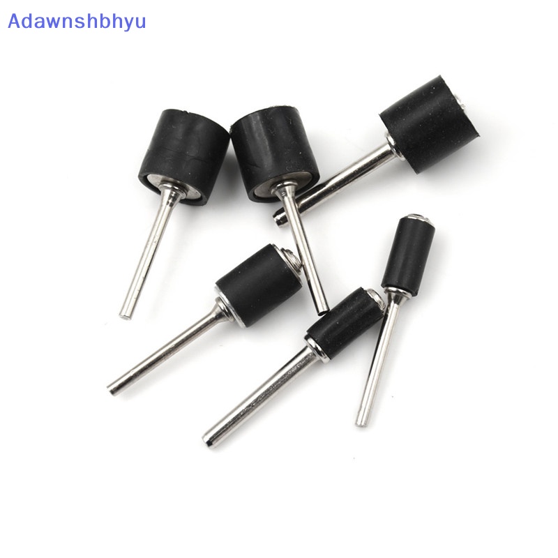 Adhyu 6pcs Mandrel1/41 /8 Shank 6.35-12.7mm Drum Sanding Nail Drill Bit Alat Abrasif ID