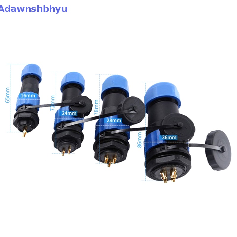 Adhyu SP16 IP68 Konektor Anti Air Colokan Male &amp; Female Socket2/3/4/5/6/7 /8 /9 Pin Panel Mount Wire Cable Connector Aviation Plug ID