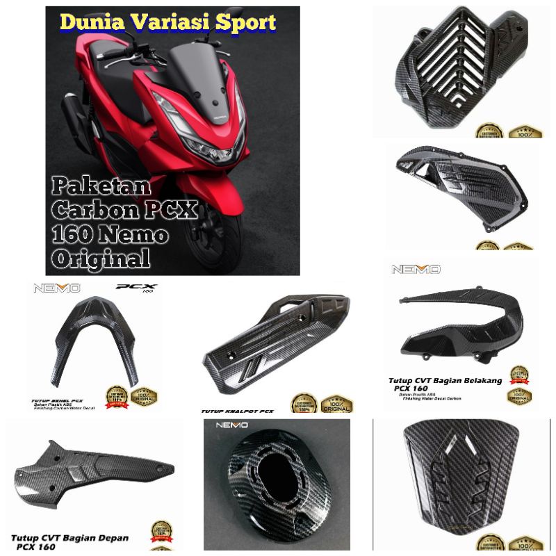 [king Diamod89] Paketan/Paket Cover Carbon PCX 160 Nemo Original KING89