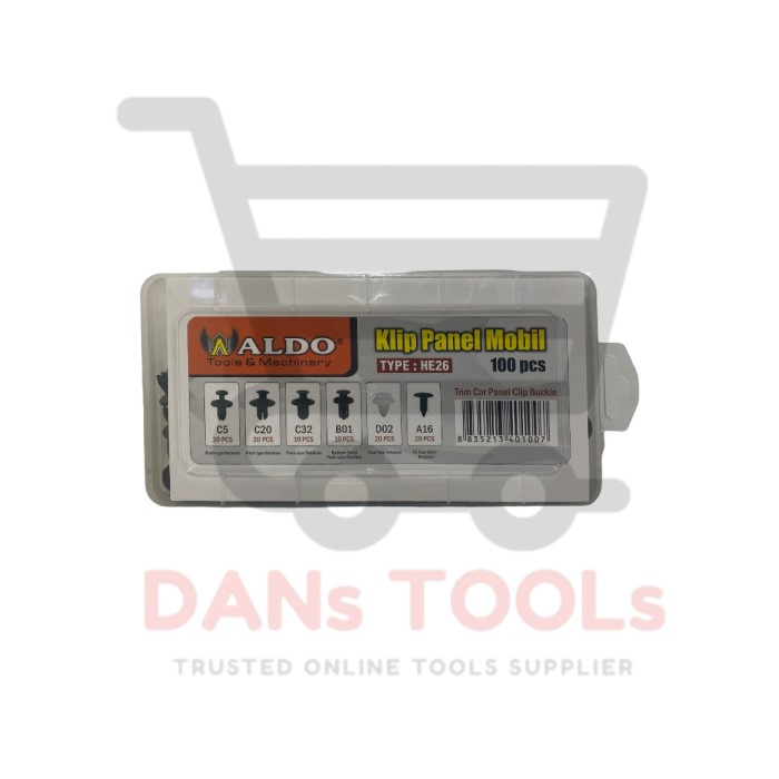 Klip Panel Mobil 100 Pcs - Kancing Baut Klip Pengencang Panel Doortrim