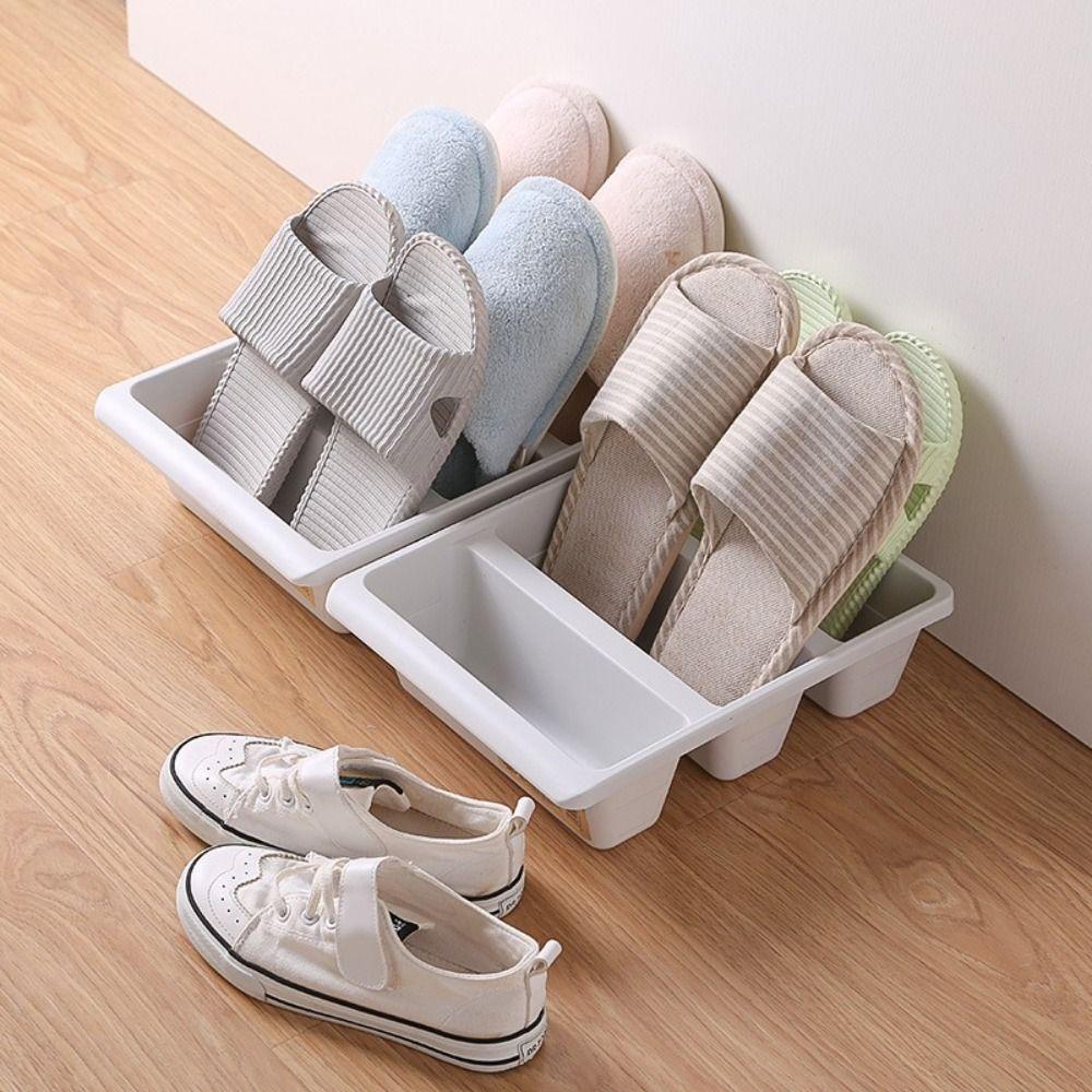 [Elegan] Rak Sepatu Rumah Tangga Hemat Ruang Kreatif Penyimpanan Organizer Sandal Rak