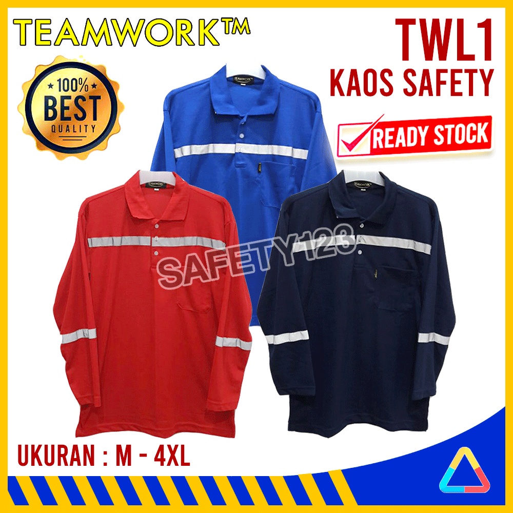Kaos Safety Polo Lacoste Seragam Kerja Lengan Panjang