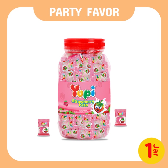 Yupi Strawberry Kiss Jar 300 gr