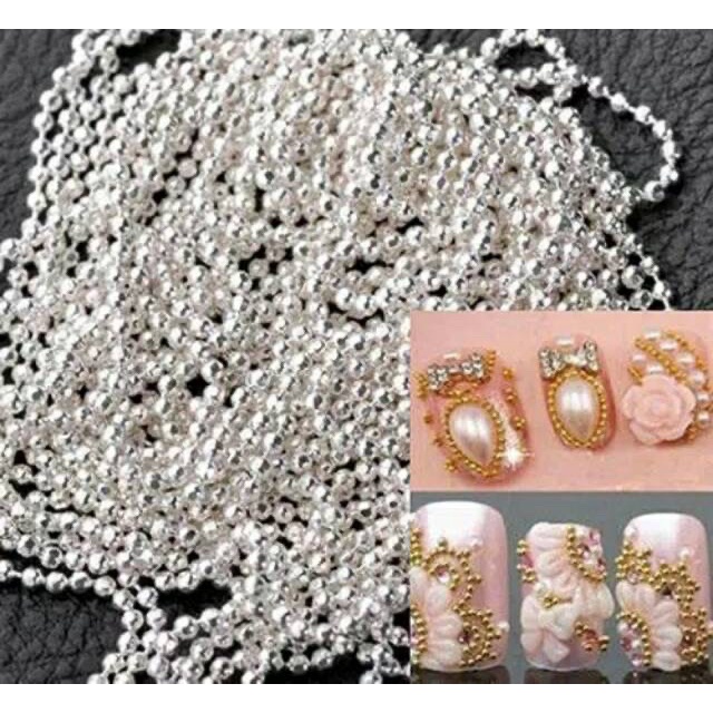 RANTAI DEKORASI HIASAN NAILART / CAVIAR BEAD CHAIN NAIL ART CHARM