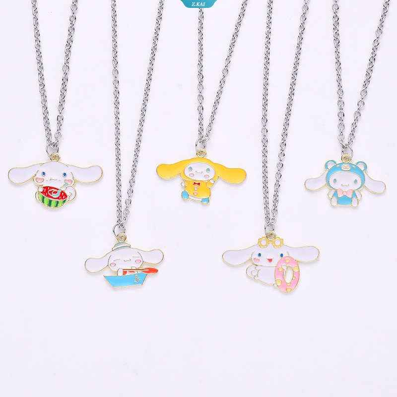 Kawaii Sanrio Cinnamoroll Kalung Lucu Liontin Perhiasan Rantai Klavikula Pasangan Pacar Aksesoris Anime Hadiah Ulang Tahun [ZK]