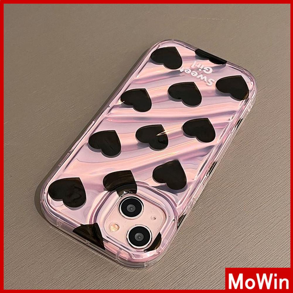 For iPhone 14 Pro Max iPhone Case Laser Reflective Clear Case TPU Soft Shell Airbag Shockproof Black Heart Compatible with iPhone 13 Pro max 12 Pro Max 11 xr xs max 7Plus 8Plus