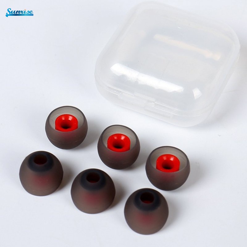6pcs/3pasang Sederhana Tahan Lama S/M/L Universal Silikon Anti-Alergi Detachable Replacement Headset Eartips Compact Shockproof Comfotable In-ear Earphone Earbuds