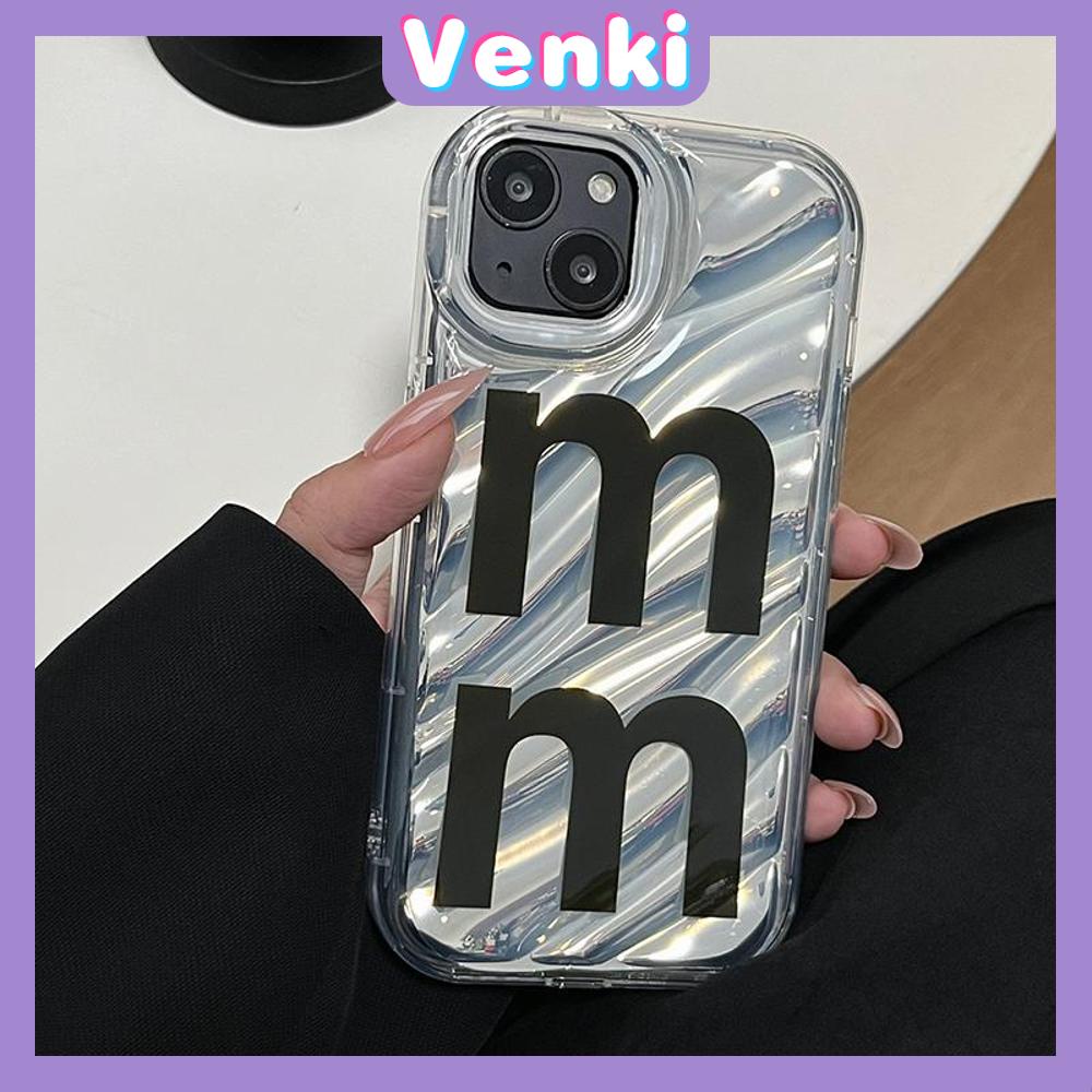 VENKI - For iPhone 11 iPhone Case Laser Reflective Transparent Phone Case TPU Soft Shockproof Airbag Case Protection Pink Letters Compatible with iPhone 14 13 Pro max 12 Pro Max