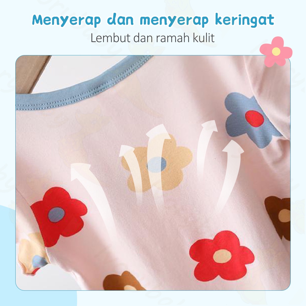 Ivorybaby Set piyama anak perempuan Baju tidur piyama anak karakter