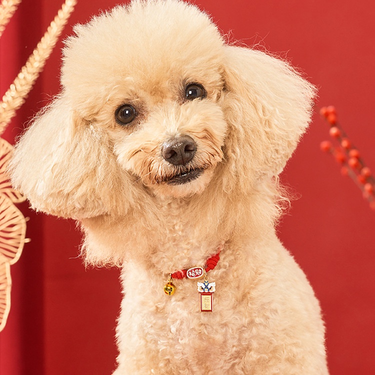 Kucing Kerah Beruntung Merah Kalung Pet Adjustable Kartun Anyaman Koi Lucu Puppy Kitten Aksesoris Untuk Anjing Kecil