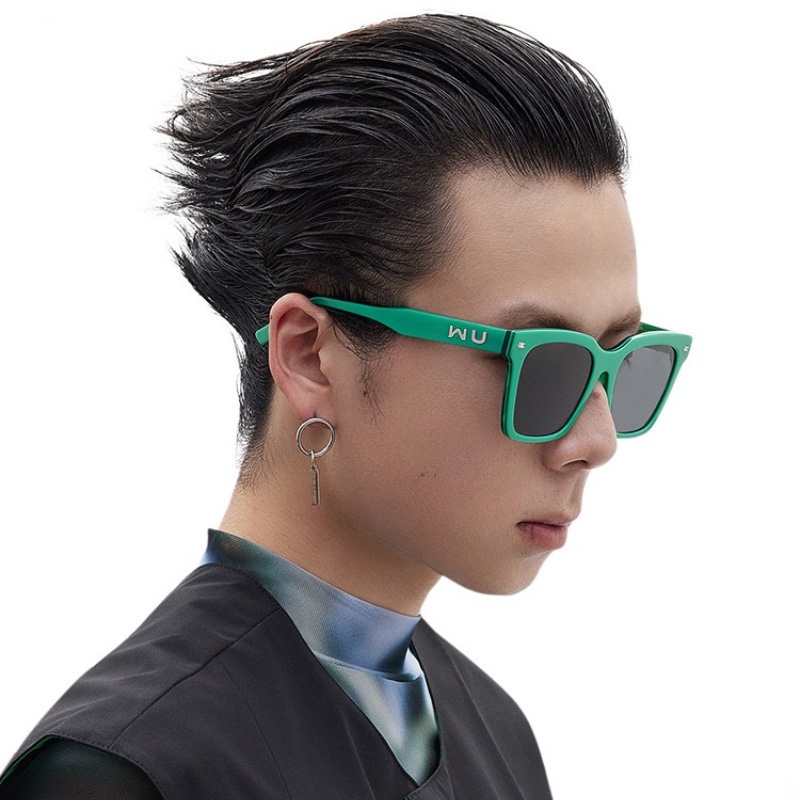 (YUZHU) Korea Fashion Colorful Square UV Protection Sunglasses Unisex Kacamata Hitam Serbaguna