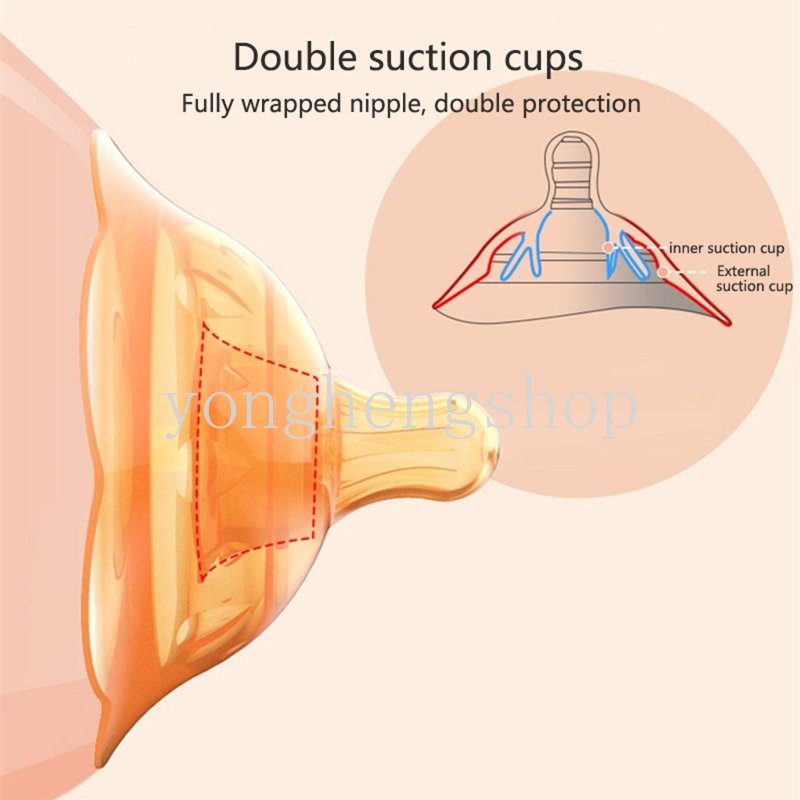 Silikon Pelindung Puting Dengan Kotak Makan Ibu Nipple Protection Cover Anti-overflow Lapisan Ganda Anti- Gigit Pelindung Payudara Makan Penting